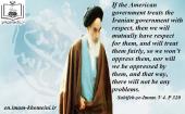 The American government should treats the Iranian government with respect.