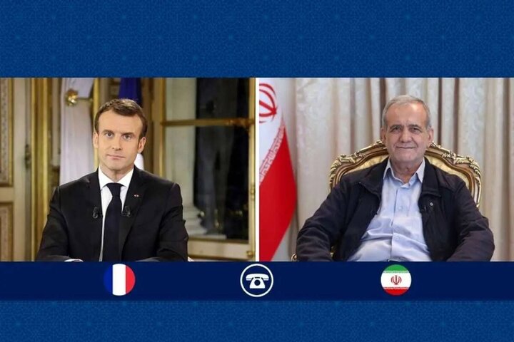 Pezeshkian, Macron discuss de-escalation of tension in region