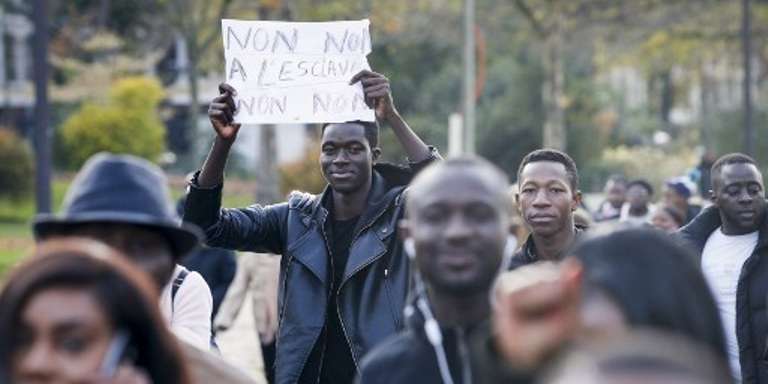 Manifestation à Paris contre l`esclavage en Libye