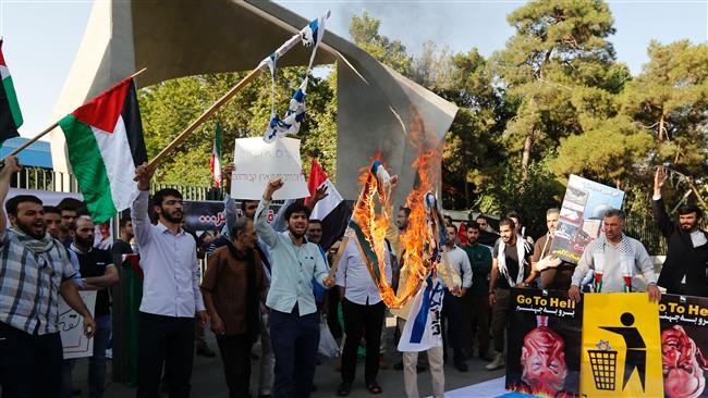 Manifestation anti-israélienne des étudiants iraniens à Téhéran