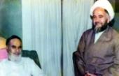 Imam Khomeini avec son beau-fils Ayatollah Ishraqi