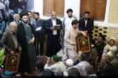 Cérémonie de reconnaissance en l`honneur de la délégation religieuse afghane vivant à Qom à la maison historique de l`Imam (Que DIEU sanctifie son noble secret) avec la présence de Seyed Ali Khomeiny.