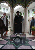 حجت الاسلام والمسلمین سید علی خمینی، صوبہ مازندران کے قائم شہر کا دورہ، شہدا کو خراج تحسین [۲] /۲۰۱۶ء
