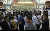 حرم امام خمینی(رح) میں عدلیہ کے عہدیداروں کی آمد اور امام کے ساتھ، تجدید عہد