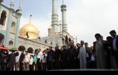 معصومہ قم میں پانچ مدافع حرم سیدہ زینب(س) کے شہدا کی تشییع جنازہ/۲۰۱۶ء