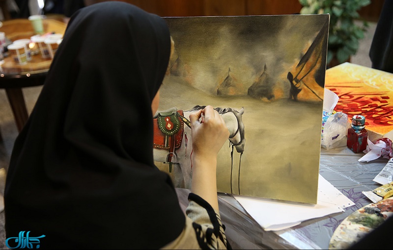 امام خمینی نگارستان میں ۴۰/۴۰ ایک روزہ پروگرام میں آرٹسٹوں نے عاشور پر ۴۰ فنکارانہ اثر تخلیق کیں /۲۰۱۷ء
