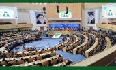 فلسطینی انتفاضہ کی حمایت میں چھٹی بین الاقوامی کانفرنس، تہران سربراہاں اجلاس ہال میں رہبر معظم انقلاب کی تقریر کے ساتھ، آغاز ہوئی /۲۰۱۷ء