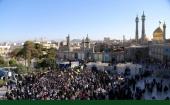 امام صادق(ع) کی شہادت کے ایام میں، معصومہ قم میں شہدائے مدافعین حرم کی تشییع جنازہ /۲۰۱۷ء