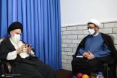 تصویر رپورٹ/موسسہ تنظیم و نشر آثار امام خمینی کے سربراہ نے قم حوزہ علمیہ قم کی سپریم کونسل کے سربراہ سے ملاقات کی