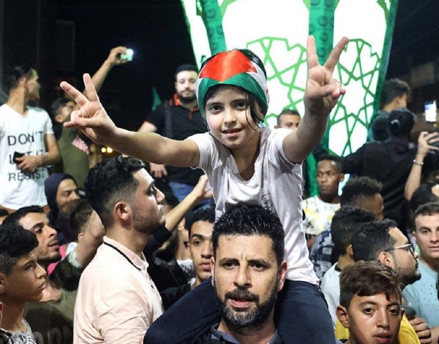 جنگ بندی کے بعد غزہ میں فلسطینیوں نے منایا جیت کا جشن