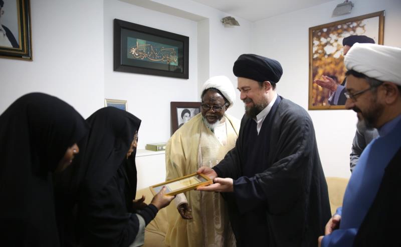 نائیجیریا کے شیخ ابراہیم زکزاکی کی سید حسن خمینی سے ملاقات 