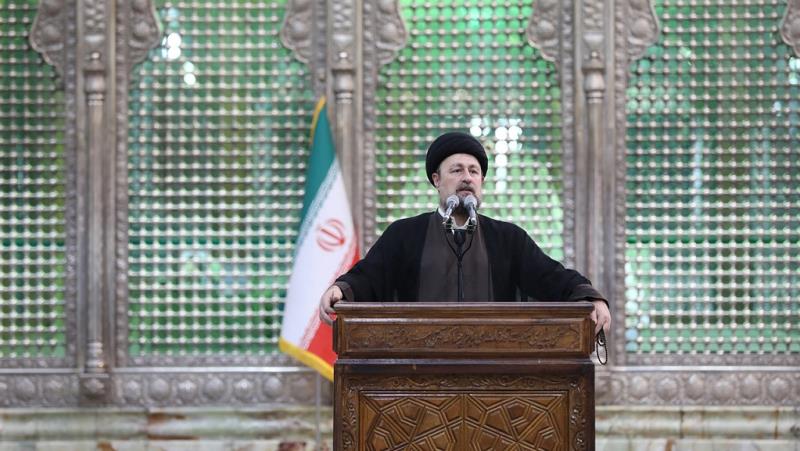 ایران کی تقسیم اور نظامِ اسلامی کی ناکامی کی سازشیں ناکام ہوئیں، قوم متحد ہو کر میدان میں آگئی؛ آیت اللہ سید حسن خمینی