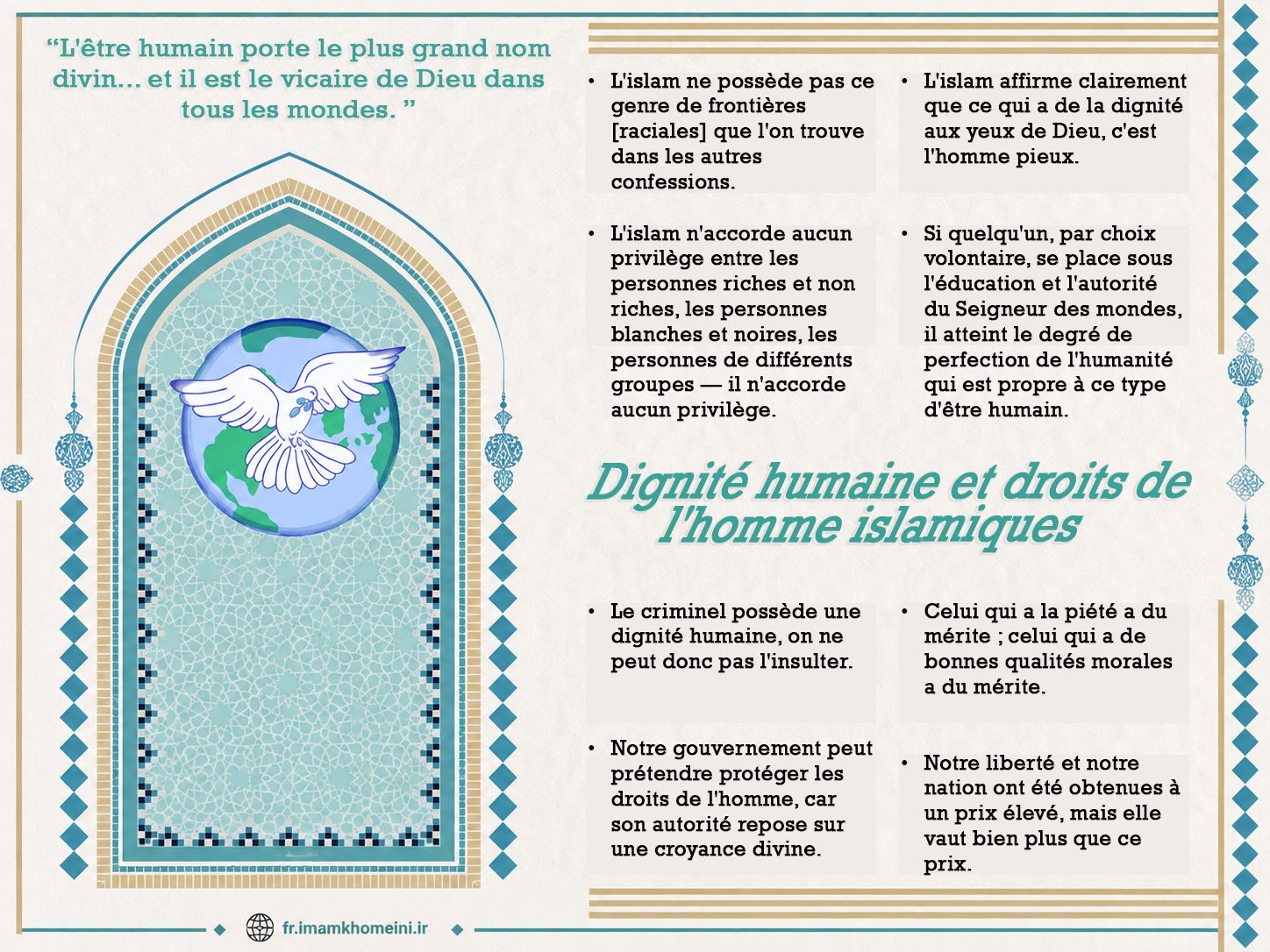 Dignité humaine et droits de l`homme en islam