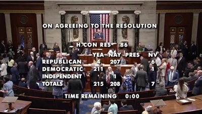 La Chambre des représentants vote pour mettre fin à la guerre contre l`Iran — le Sénat reste la grande inconnue